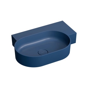 Lavoar suspendat, Omnires, dreapta, 64 x 44 cm, albastru mat_4