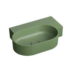 Lavoar suspendat, Omnires OVO M+, dreapta, 55 x 38 cm, verde mat_24