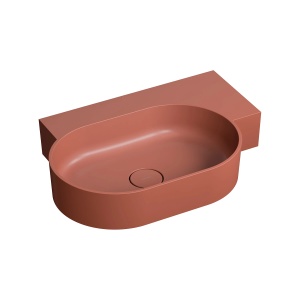 Lavoar suspendat, Omnires OVO M+, dreapta, 64 x 44 cm, teracota mat_6
