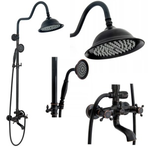 Set De Dus Cu Scurgere Rea Retro Old Black Negru_1