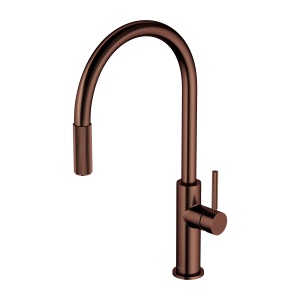 Baterie de bucatarie Omnires SWITCH, cu gura de scurgere extensibilă și sistem de filtrare a apei, cupru antic periat_22