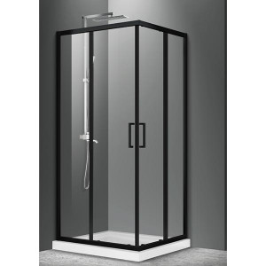 Cabina de dus Fluminia, Hector Black, patrata, 80 x 80 cm, negru_19