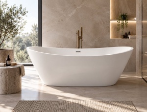 Cada freestanding Zena, 170 cm, alb_4