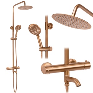 Coloana De Dus Cu Termostat Rea Lungo Copper Brush_21