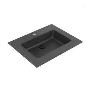 Lavoar încastrat Fluminia, din compozit, 80 cm, negru mat_10
