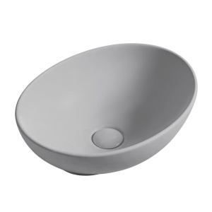 Lavoar pe blat Fluminia, Rio, oval, 41 x 33 cm, gri deschis_21