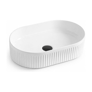 Lavoar pe blat Fluminia Tisa R , riflat, 49 × 31.5 cm, alb_19