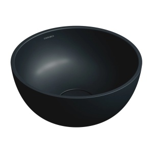 Lavoar pe blat, Omnires SHELL M+, Ø35 cm, negru mat lava_12