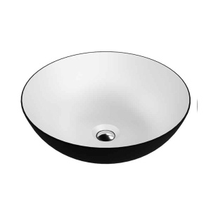 Lavoar pe blat Spectrum, Moana Black, rotund, negru mat_4