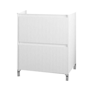 Mobilier stativ pentru lavoar, Fluminia, Lizi, riflat, 60 cm, alb lucios_12