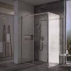 Perete lateral fix Ravak, Blix Slim, BLSP2-80, 80 x 195 cm, crom_16