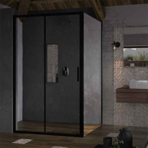 Perete lateral fix Ravak, Blix Slim, BLSP2-90, 90 x 195 cm, negru mat_14