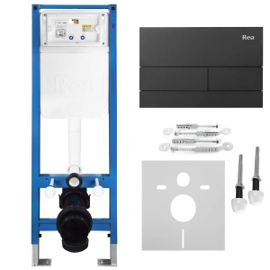 Set Cadru Îngropat Slim 024n Pentru Wc Cu Buton T Black Matt_17