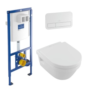 Set complet vas WC suspendat Villeroy & Boch, Architectura 5684HR01, cu rezervor si clapeta_9