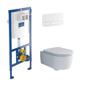 Set complet vas WC suspendat Villeroy & Boch, Soul 4656HR01 cu rezervor si clapeta_1