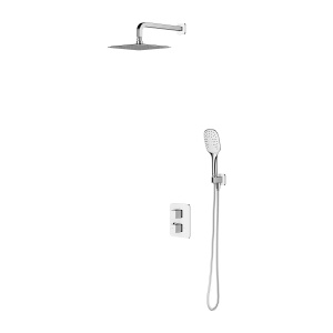 Set de dus incastrat, Omnires PARMA, cu termostat, crom-alb lucios_4