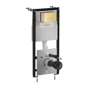 Set rezervor wc incastrat, Omnires STRONGFRAME, clapeta alamă periat_8