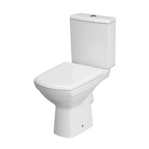 Vas WC compact Cersanit, Carina, cu rezervor si capac antibacterian din duroplast, CleanOn