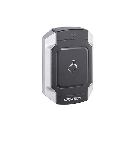 Cititor de card Mifare, DS-K1104M; Reads Mifare 1 card, Supports RS485 and Wiegand(W26/W34) protocol; Tamper-proof alarm, Dust-proof, IP65, Vandal Proof, IK10, Applied for 86 and 120 Gang Box;