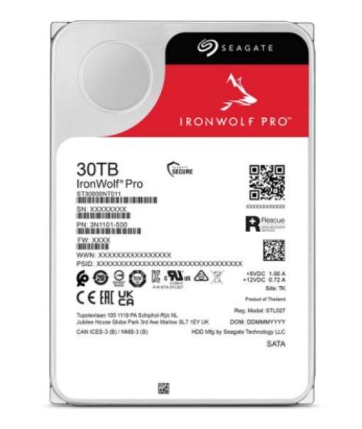 HDD intern Seagate, IronWolf PRO 3.5", 30TB, SATA3, 7200rpm, 256MB,