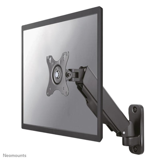 Suport perete Neomounts WL70-440BL11; pentru display-uri cu diagonale 17"-32", sistem de prindere VESA 75x75~100x100, greutate maxima suportata 9kg, full motion, tilt +90/-45°, swivel +/-180°, rotate 360°, inaltime reglabila manual 0-250mm; gas spring;
