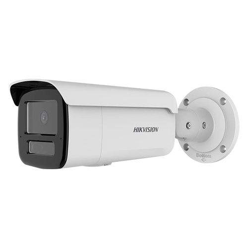 Camera de supraveghere IP Bullet 8MP Hikvision DS-2CD2T83G2- LIS2U/SL(2.8MM), lentila fixa 2.8mm, iluminare min: Color: 0.005 Lux @ (F1.6, AGC ON),B/W: 0 Lux cu IR 60m, microfon incorporat, difuzor incorporat, interfata audio: 1/1, alarma: 1/1, slot card
