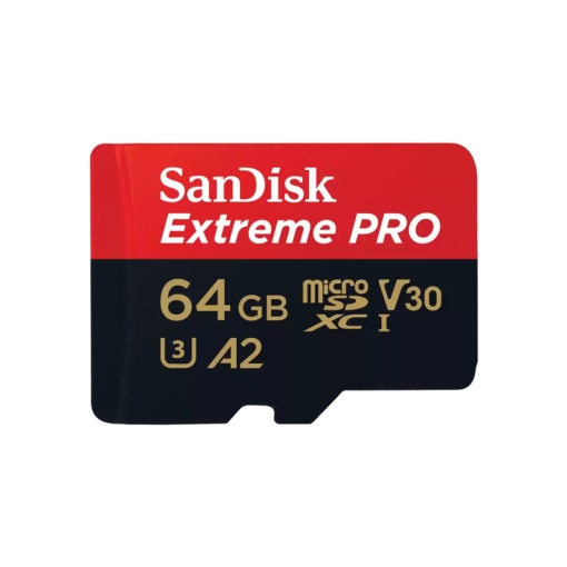 Card de Memorie MicroSDXC SanDisk Extreme PLUS, 64GB, Clasa 10, R/W speed: up to 100MB/s/ 90MB/s, include adaptor SD (pentru telefon)
