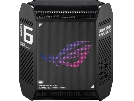 Router Wireless Asus GT6(B-1-PK)Black, tri-band, WI-FI 6, Standard retea: WiFi 6 (802.11ax), IPv4, IPv6, Backwards compatible with 802.11a/b/g/n/ac Wi-Fi, segment AX10000, , 2.4GHz 574Mbps, 5G-1Hz 4804Mbps, 5G-2 4804Mbps, 9 antene interne, Procesor