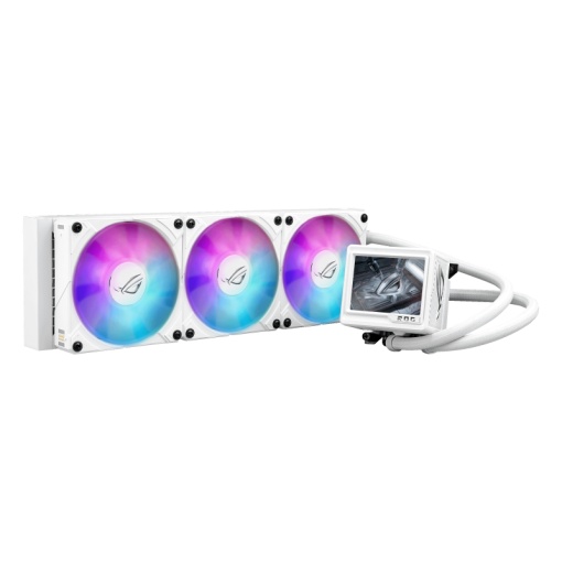 Cooler Procesor ASUS ROG RYUJIN III 360 ARGB EXTREME ALB, marime radiator 399.5mm, 3 ventilatoare ARGB, Viteza ventilatoare 2800 RPM +/- 10%, Viteza pompa: 5100 +/- 10%, Suport AMD: AM4, AM5, suport INTEL: LGA 115x/1200/1700/1851, Airflow: 89.73 CFM,