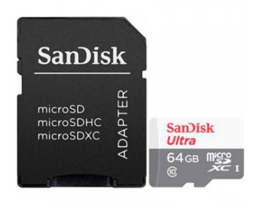 Card de Memorie MicroSDHC SanDisk , 64GB, Adaptor SD, Class 10