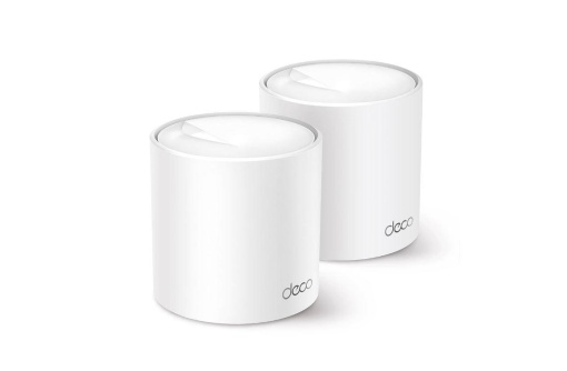 TP-Link AX3000 whole home mesh Wi-Fi 6 System, Deco X50(2-pack); Standarde Wireless: IEEE 802.11ax/ac/n/a 5 GHz, IEEE 802.11ax/n/b/g 2.4 GHz, 3 LAN/WAN Gigabit Ethernet Ports, 1 GHz Dual-Core CPU, 2 x internal antennas per Deco unit, 2402 Mbps (5 GHz),