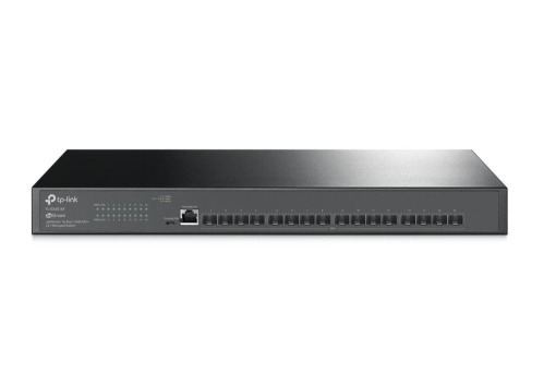 "JetStream™ 16-Port 10GE SFP+ L2+ Managed Switch PORT: 16× 10G SFP+ Slots, RJ45/Micro-USB Console Port SPEC: 1U 19-inch Rack-mountable Steel Case FEATURE: Integration with JetStream™ SDN Controller, Static Routing, OAM, sFlow, DDM, 802.1Q VLAN, QinQ,
