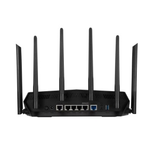 ASUS TUF Gaming AX6000 Dual Band WiFi 6 Gaming Router, Network Standard: IEEE 802.11a, IEEE 802.11b, IEEE 802.11g, WiFi 4 (802.11n), WiFi 5 (802.11ac) WiFi 6 (802.11ax), IPv4, IPv6, AX6000- 1148+4804 Mbps, 6 antene externe, Procesor: 2.0 Ghz, Memorie: - Img 5