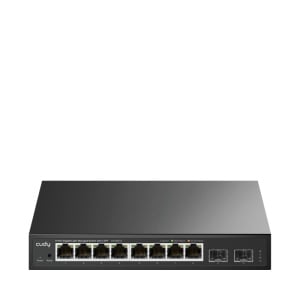 Cudy 8-Port Gigabit Easy-Managed Switch, 8× GbE, 2× 1.25G SFP, VLAN (802.1Q/MTU/Port-Based, QoS (802.1p/DSCP/Port-Based)