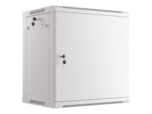 Dulap rack 19" perete 12U / 600x450 pentru auto-asamblare, cu ușă metalică, gri (flat pack)