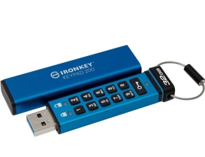 Memorie USB Kingston Keypad 200 32 GB, USB 3.2, Albastru - Img 3