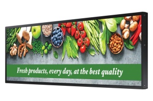 Monitor signage SAMSUNG SH37C Stretch, 37", 700nit, 24/7, 1920x540, E-LED, 6.5ms, contrast static 4000:1, mătuire 44%, Samsung Proprietary OS, MagicINFO S3, CPU A72*4, RAM 2.5GB, stocare 8GB. USB Plug and Play, Tilting and Portrait Install support, Daisy - Img 4