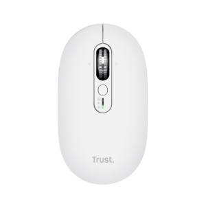 Mouse wireless Trust Seron Hyperscroll, 7 butoane, rezolutie maxima 3200 DPI, alb