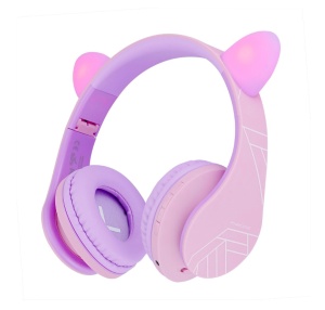 PowerLocus Casti pentru copii wireless Kids Cat Ears Purple/Pink - Img 2