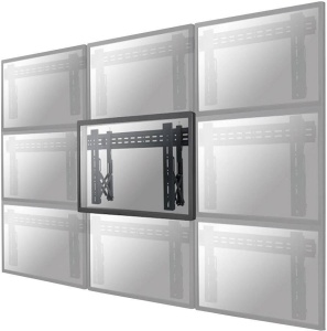Suport perete Videowall individual pull-out Neomounts by Newstar, 32"-75", VESA 200x200~600x400, max load 50kg, profil 56-215mm, rotate +/-3°, micro-adjustment, lockable (lock not included), unul per monitor