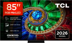 Televizor TCL RGB-MiniLed 85RM7L, 214 cm, Smart Google TV, 4K Ultra HD, 144Hz, Clasa D (Model 2026)