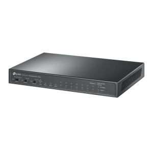 8-Port 10/100Mbps + 3-Port Gigabit Desktop Switch with 8-Port PoE+ PORT: 8× 10/100 Mbps PoE+ Ports, 2× Gigabit Non-PoE Ports, 1× Gigabit SFP Slots SPEC: 802.3at/af, 65 W PoE Power, Desktop Steel Case FEATURE: Extend Mode for 250m PoE Transmitting,