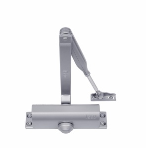 AMORTIZOR HIDRAULIC DE USA ISEO ARGINTIU 37L100003; Forță de inchidere: EN 2/3/4 selectabila pentru usi cu latimea de până la 1.100 mm (forta fixa EN 3 în configurație cu brațe paralele pentru uși cu lățimea de până la 950 mm); Dimensiune selectabila