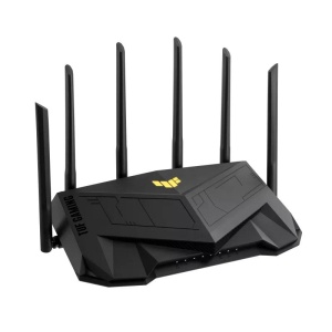 ASUS TUF Gaming AX6000 Dual Band WiFi 6 Gaming Router, Network Standard: IEEE 802.11a, IEEE 802.11b, IEEE 802.11g, WiFi 4 (802.11n), WiFi 5 (802.11ac) WiFi 6 (802.11ax), IPv4, IPv6, AX6000- 1148+4804 Mbps, 6 antene externe, Procesor: 2.0 Ghz, Memorie: - Img 6