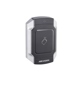 Cititor de card Mifare, DS-K1104M; Reads Mifare 1 card, Supports RS485 and Wiegand(W26/W34) protocol; Tamper-proof alarm, Dust-proof, IP65, Vandal Proof, IK10, Applied for 86 and 120 Gang Box;
