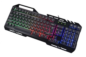 Kit Gaming Serioux Tobis 3 in 1, Tastatura de gaming, 104 taste, 7 taste Anti-ghosting, design slim, iluminare rainbow, structura metalica + taste negre, suport telefon, cablu USB 1.5M PVC, plug and play; Mouse gaming, senzor Sunplus 192, 1000-6400 DPI, - Img 8