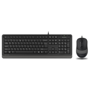 Kit Wired tastatura si mouse A4Tech Fstyler F1010, taste numerice, Negru