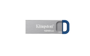 Memorie USB Kingston DataTraveler Kyson 128GB, USB Type-A, Argintiu