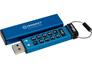 Memorie USB Kingston Keypad 200 16 GB, USB 3.2, Albastru - Img 3