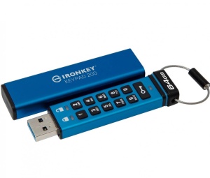 Memorie USB Kingston Keypad 200 64GB, USB 3.2, Albastru - Img 3
